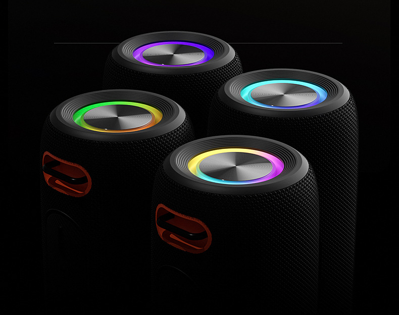 Portable High-Quality Outdoor Bluetooth Speaker System Featuring Powerful Bass