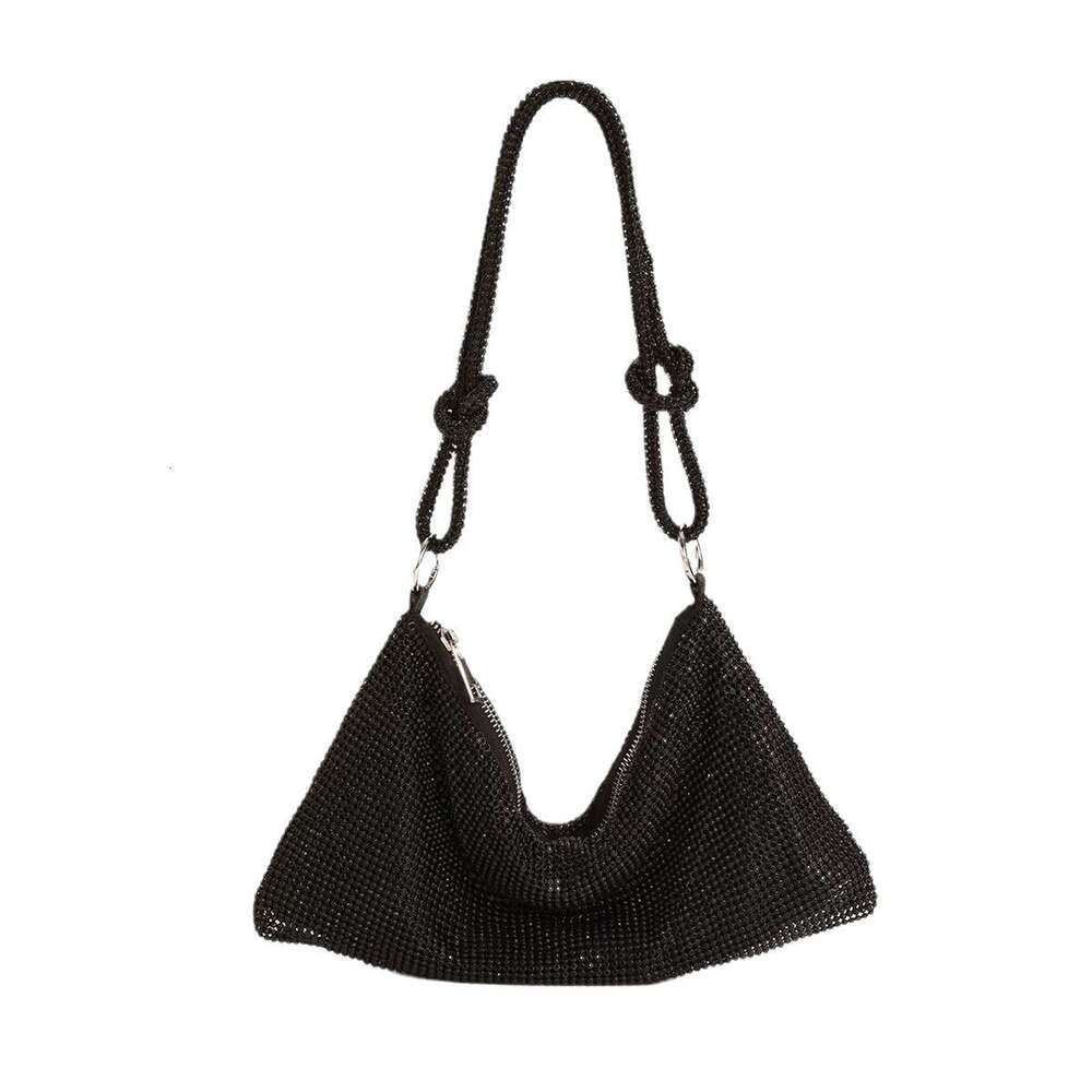 2024 New Women's with Rhinestones Handbag Party Evening Rhinestone Underarm Handheld Small Bag