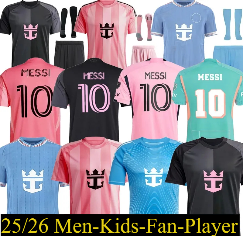 25 26 Ints MESSIS Socc Jseys Miamis SUAREZ Football Shirt 2024 2025 2026 HIGUAIN TRAPP PELLEGRINI Martinez FC CARRANZA MORGAN PIREZ men kids Kit Fans