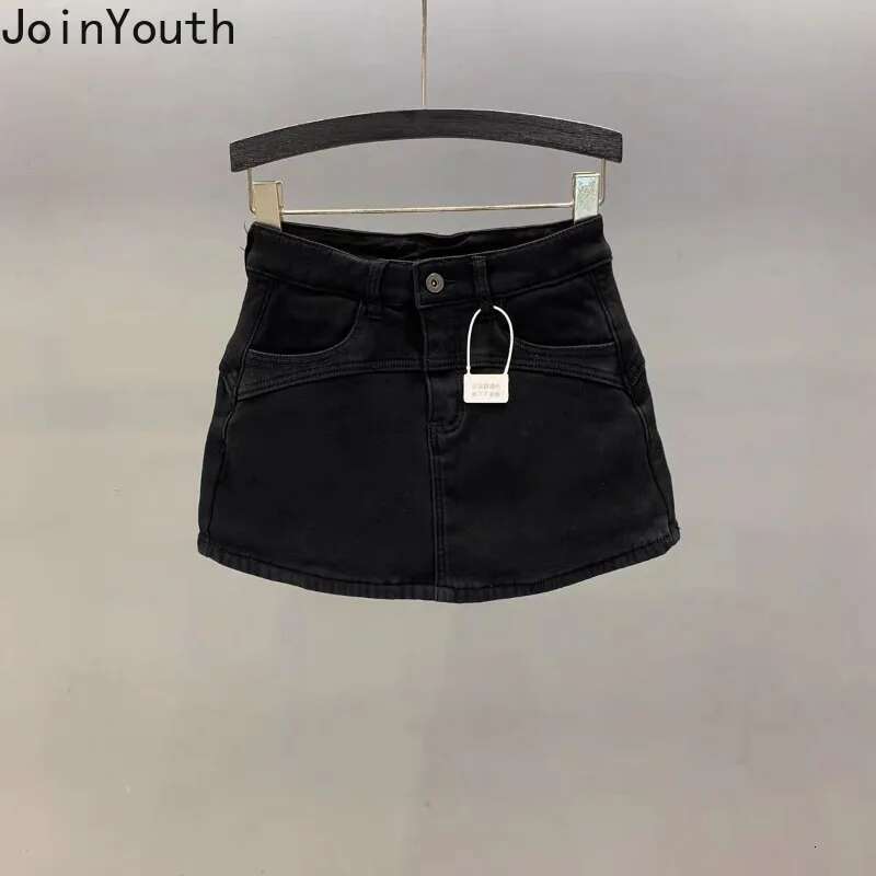 Temperament Jupe Brown Mini Skirts for Women 2025 Faldas Mujer De Moda High Waist Tunic Bodycon Y2k Skirt Fashion Korean Saia