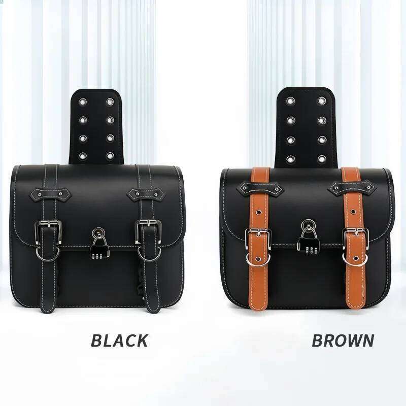 Designer bags Retro Universal Motorcycle Saddlebag Throwover Saddlebags for Harley XL883 Honda Yamaha Suzuki PU Leather with Cup Side Gear Bag