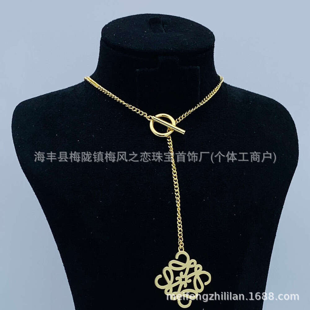 Luojia 2024 New Necklace Hollow Full Dia Letter Earrings Women's Choker Brass Jewelry