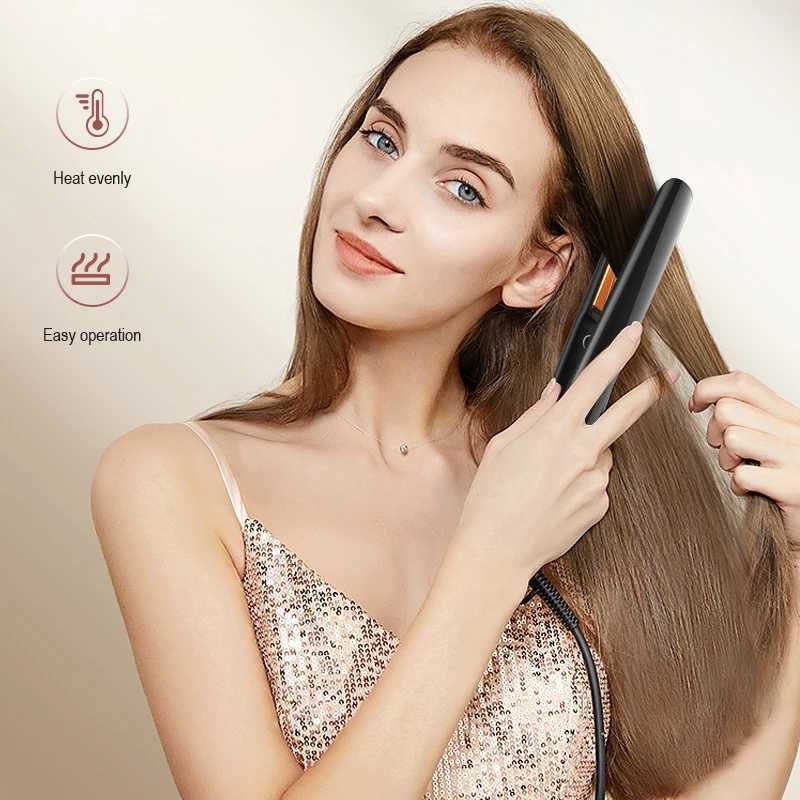 2-in-1 Ceramic Hair Straightener High Quality Flat Clip Professional Curling Iron Hair Straightener Styling ToolXJ250621