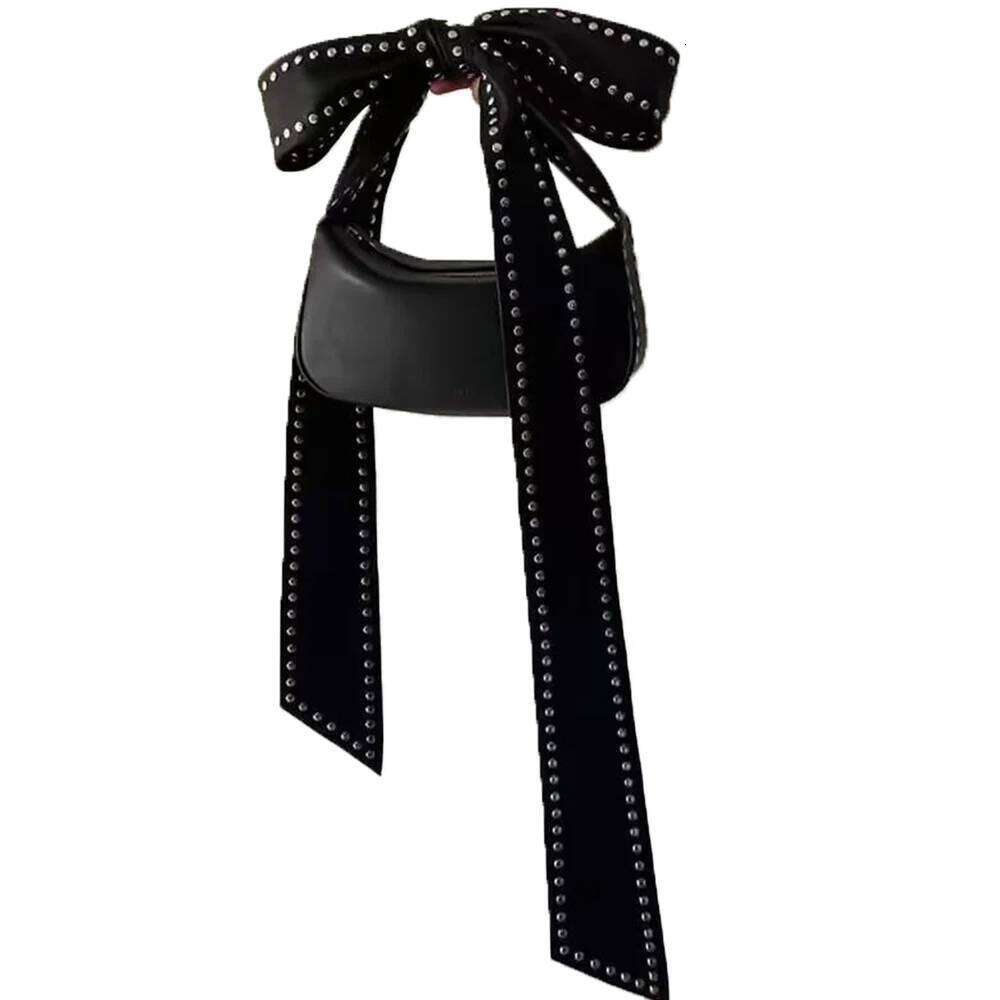 Designer bags Rivet Bow Shoulder Bag Bowknot Handle Handbags Black Box Purses Female Clutch Designer Bags for Women 2025 New Tote