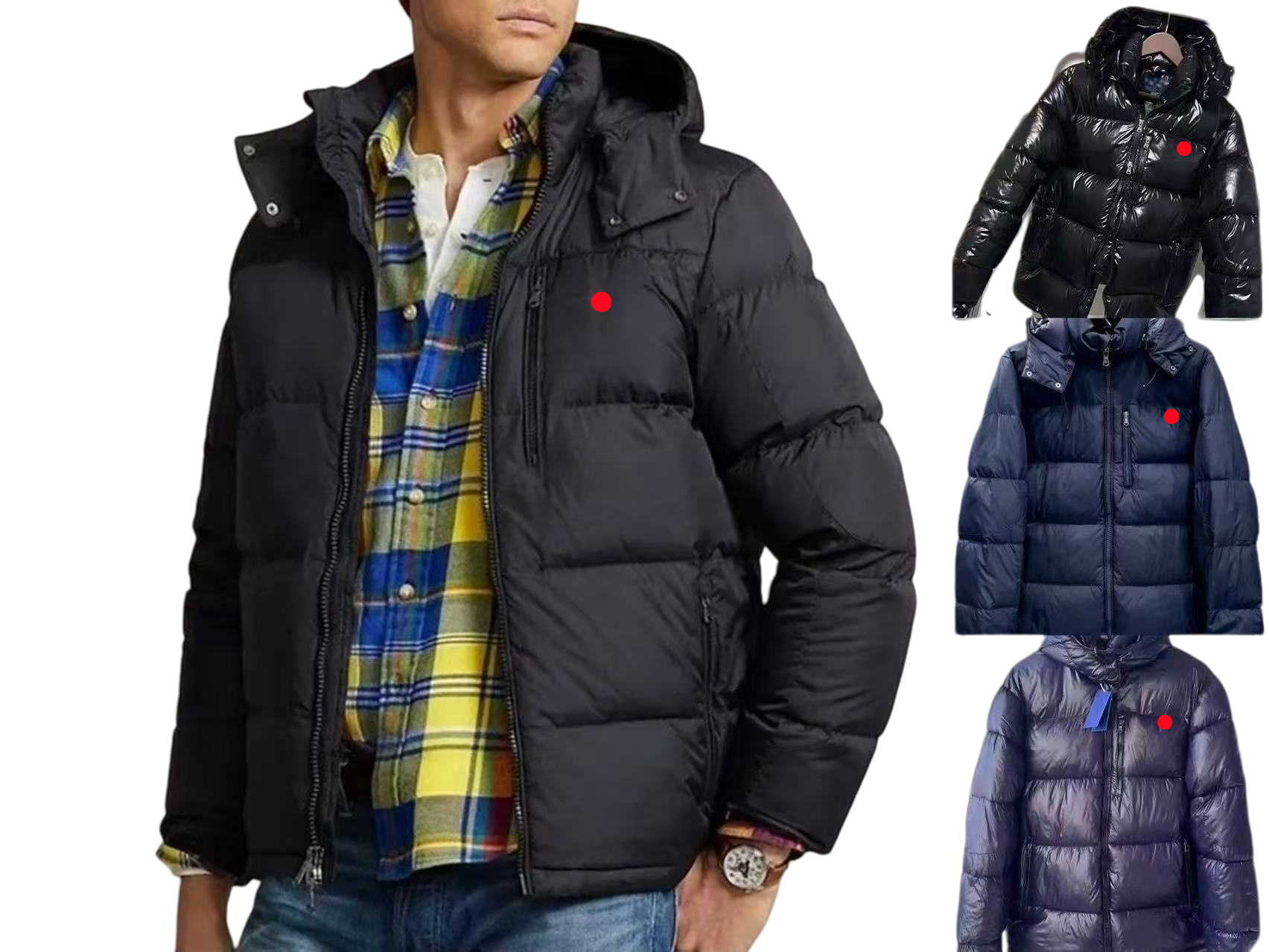 Polo Puffer Jacker Designer Womens Top Luxury Royal Blue Polo Zipper Designer Outerwear Clothing Men Windbreaker Thick Warm Embroidered Hooded Coat