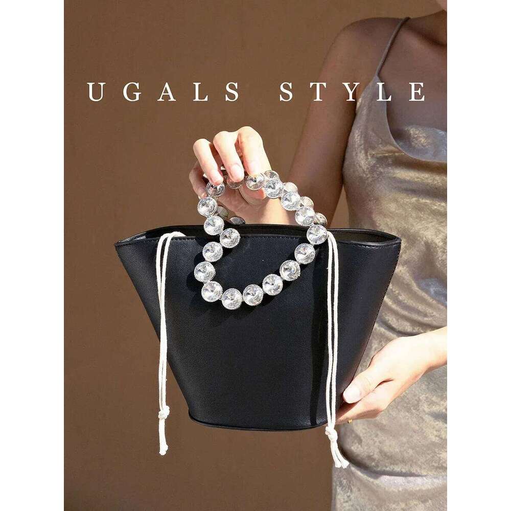 Designer Bag Women Bucket Bag Solid Leather Dia Handle Ladies Crossbody Bags Flower Shape Clutch Handbags Purses