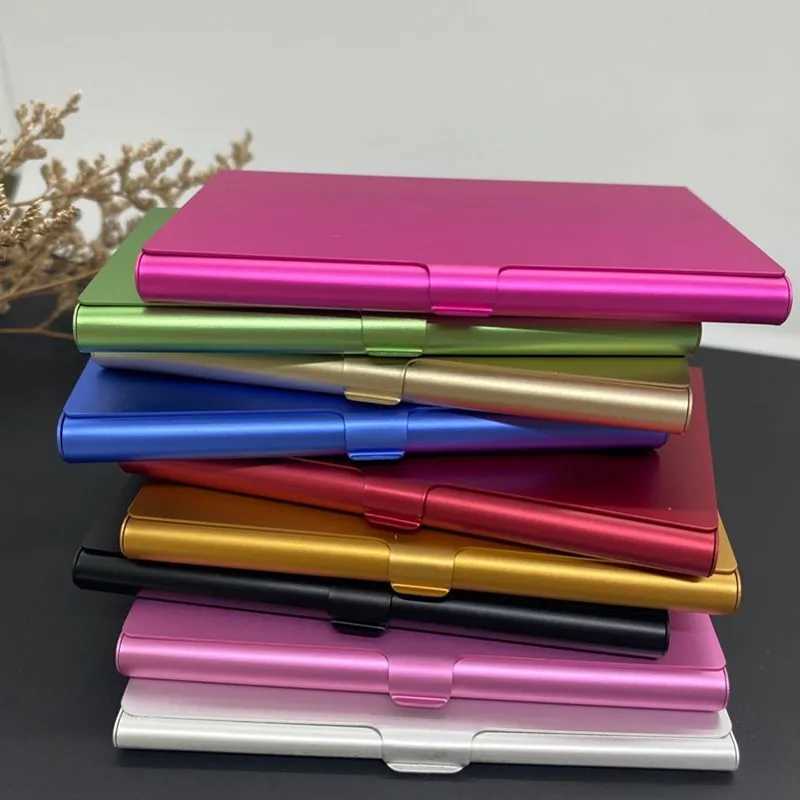 Creative Aluminium Alloy Business Card Case Card Holder Metal Box Cover Credit Men Business Card Holder Card Metal Wallet Z250621