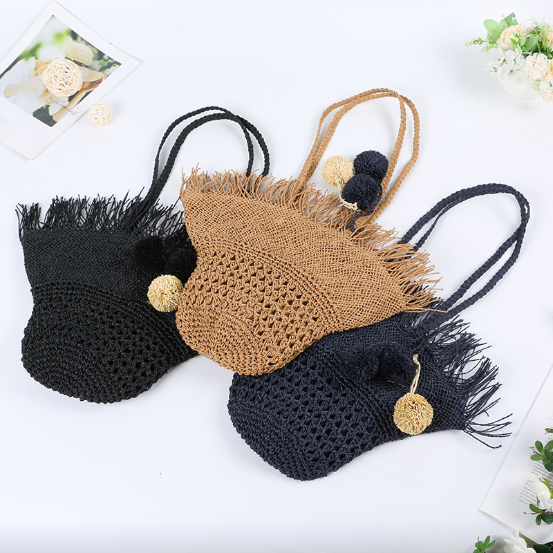 Free Shipping New Straw Beach Bag Handbag Summer Fairy Stylish Woven Bag Luxury Designer Korean Version Versatile Vacation Shoulder Crossbody Bag