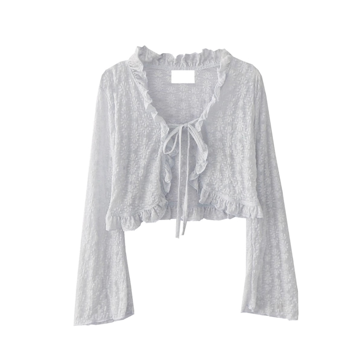 K1103 French sweet thin cardigan sun protection shirt female 2025 new lace air conditioning shirt summer loose shawl coat blouse