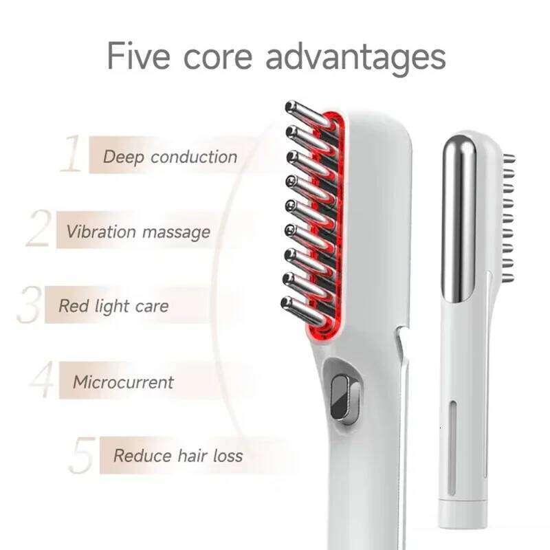 LED Red Light Scalp Brush For Spa Anti Loss Care Electric Hair Growth Massage Comb Microcurrent Head Skin Applicator