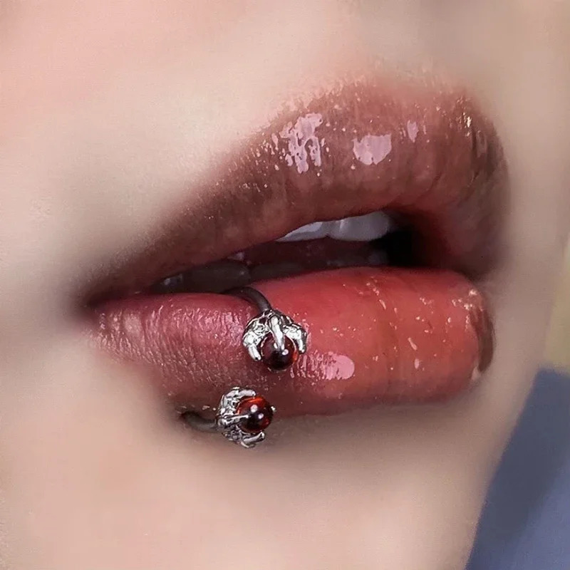 CoolGirl Lip Piercing Lip Ring Dragons Claw Stone Steel C Shape Helix Earring Septum Piercing Labial Ring Body Jewelry 250617