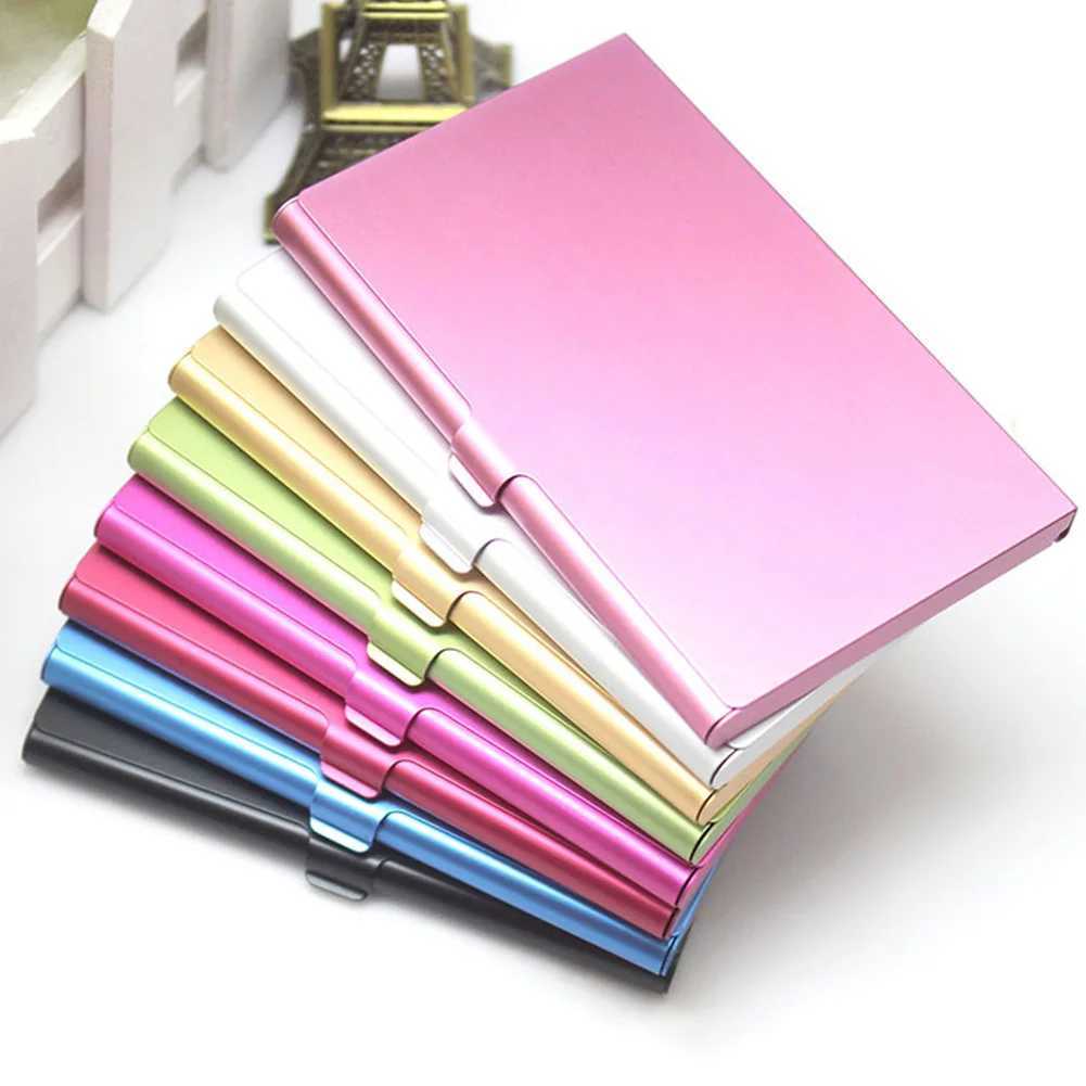 Creative Aluminium Alloy Business Card Case Card Holder Metal Box Cover Credit Men Business Card Holder Card Metal Wallet Z250621