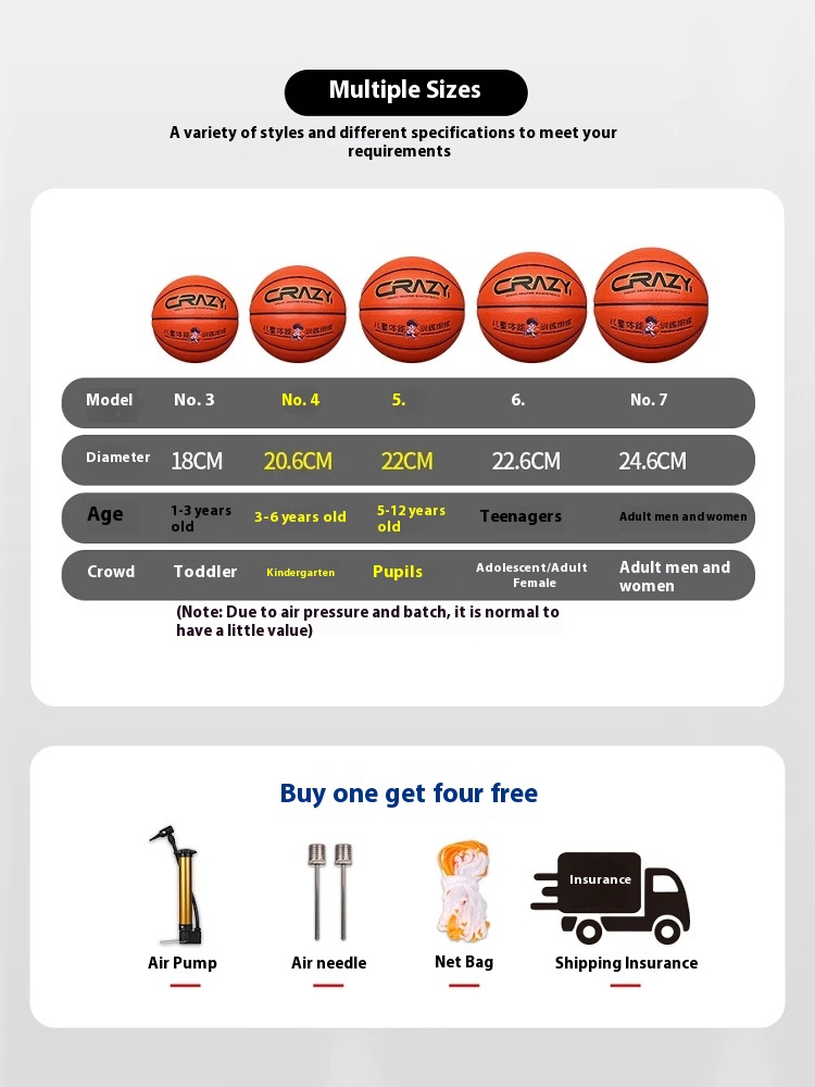 Customizable Children Basketball: Free Name Engraving, Logo/Pattern Printing Ideal for Sports Team Presents