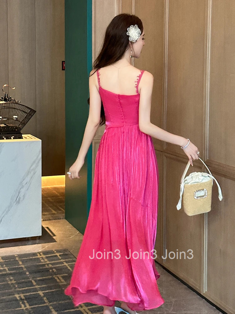 Summer Fashion Sweet Vacation Evening Dress Women Clothes Elegant Sexy Sling V-Neck A-Line Long Robe Femme Party Prom Vestidos