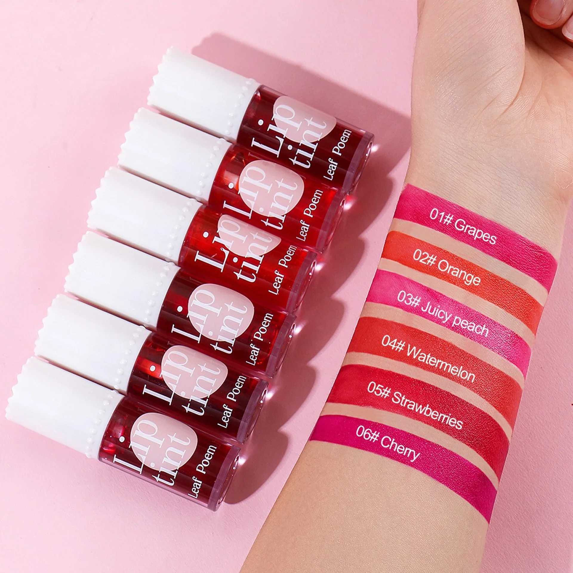 6 Colors Moisturizing Liquid Lipstick Jelly Lasting Cherry Red Pink Glossy Blush Lip Gloss Sexy Non Sticky Cup Lip Tint Makeup XJ250623