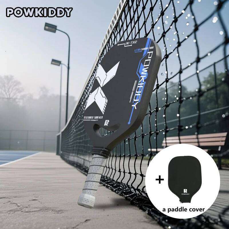 Pickleball Paddle, T700 Fiber Racket with Aero Throat, 14MM Polypropylene Honeycomb Core, Textured Carbon Grit Surface