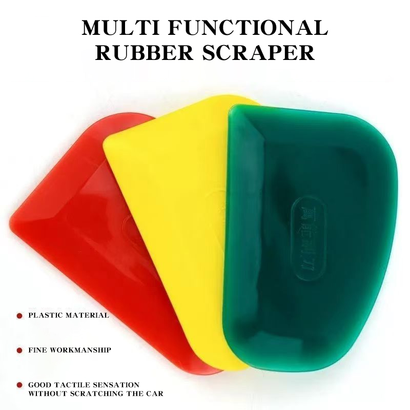 Rubber scraper, car furniture film putty scraper, multifunctional soft rubber semi-circular arc-shaped scraper