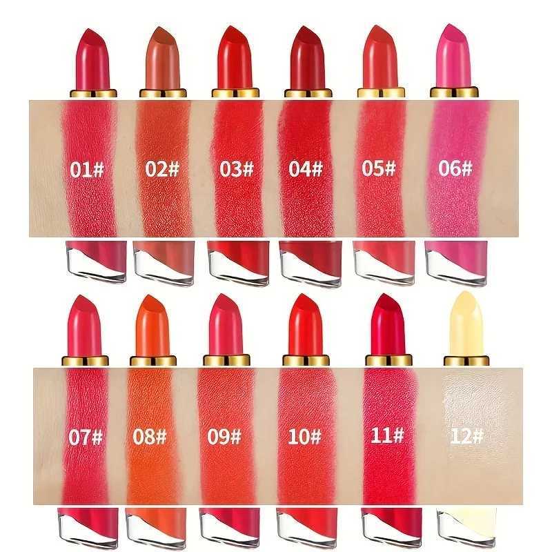 12 Colors Creamy Moisturizing Lipstick Long Lasting Lipstick Leaning Tower Women and Schoolgirl Makeup Beginners Lip Makeup XJ250623