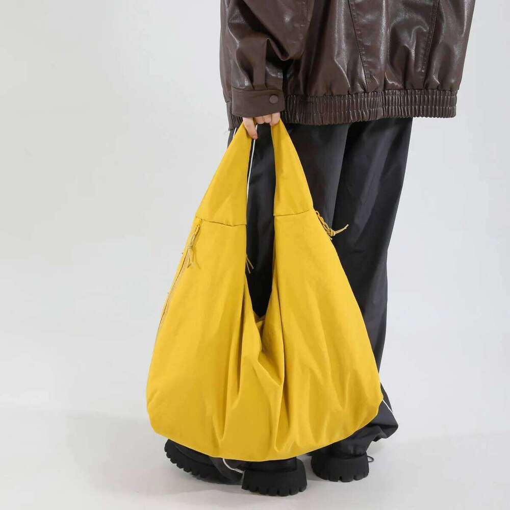 Solid Color Soft Cloth Shopping Bag, Large Capacity Handbag For Daily Travel, Shoulder Tote Bag