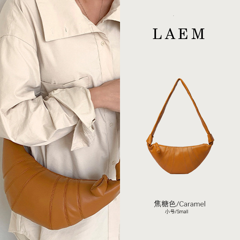 DHAL LE Correct Version Niche Design High-Quality Texture Croissant Crossbody Genuine designer bags Leather Dumpling Bag Women