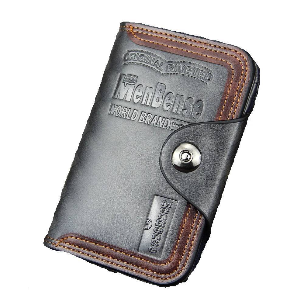 Free Shipping 2025 New Designer Bag Menbense New Men's Wallet Short Style European And American Fashion Large Capacity Magnetic Buckle Men's