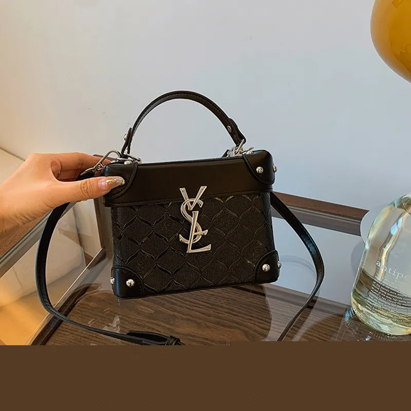 Designer bag Shoulder Bag Luxury Bag Crossbody Purse Designer 2025 New Large Capacity Textured Small square bag Black Free Shipping