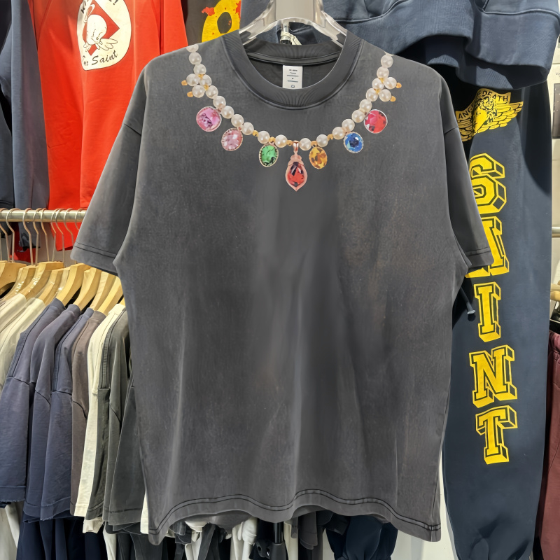 Men's Plus Tees & Polos Round neck printed summer wear with street pure cotton tshirts