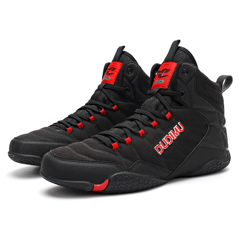 Professional Boxing Shoes, Men's Wrestling Shoes, Indoor Fitness Combat Shoes, Sanda Training Shoes, Women's High-Top Free Kickboxing Shoes