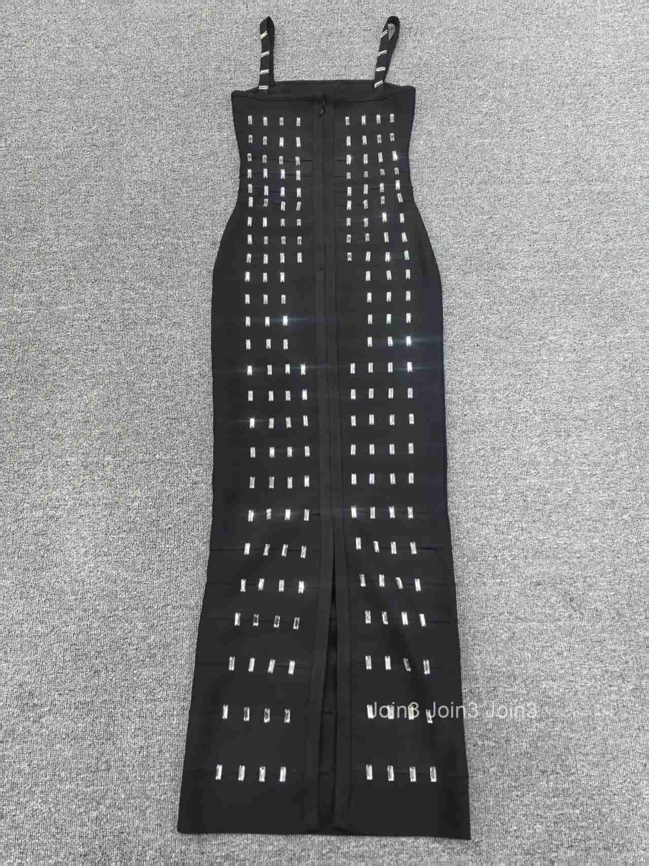 2025 Sexy Backless Dress High-Slit Stitched Details - Midnight Black/Sky Blue/Terracotta Elegant Evening Breathable Mesh
