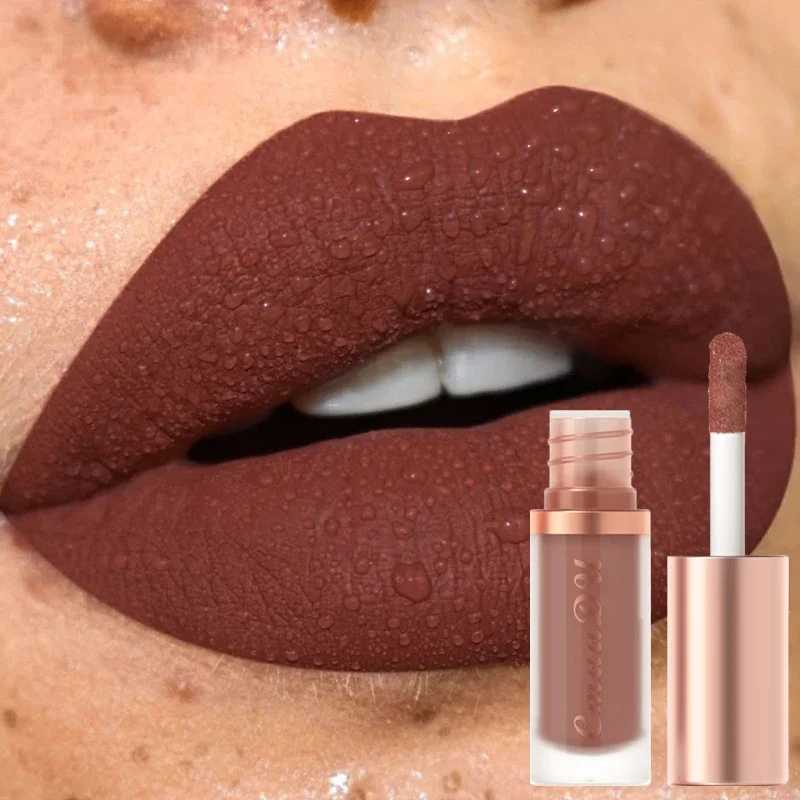 Matte Velvet Lip Gloss Dark Red Brown Lip Glaze Lasting Moisturizing Non-stick Cup Not Easy To Fade Waterproof Liquid Lipstick XJ250623