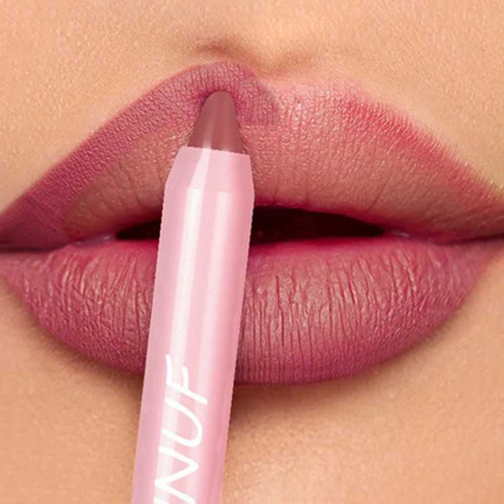 18-Colors Lipstick Pencil Waterproof Sexy Red Matte Contour Tint Lipstick Lasting Non-stick Cup Lipliner Pen Lip Makeup Cosmetic XJ250623