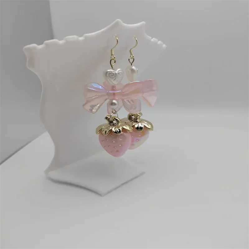 Pastel starry coquette cottagecore bow earrings pearl heart milky XJ250623