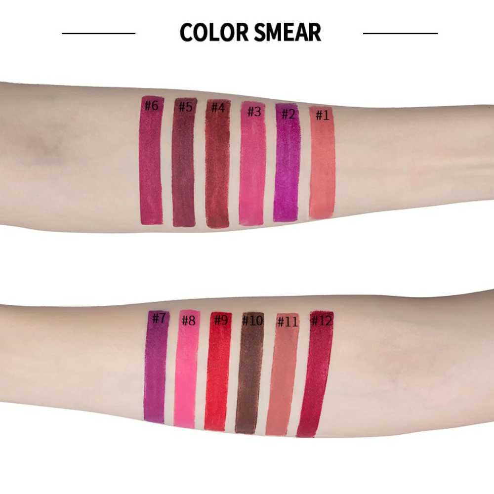 HANDAIYAN 12 Colors Matte Lipstick Long Lasting Velvet Lip Tint Waterproof 24 Hours Red Lip Gloss Cosmetics Makeup XJ250623