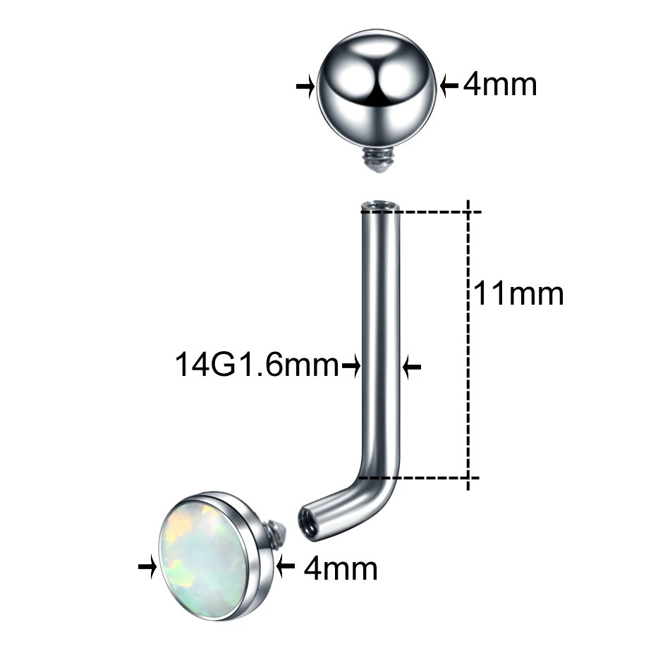 1PC Christina Vertical Hood Piercings Flower Lip Rings Opal Sexy VCH Eyebrow Jewelry 250613