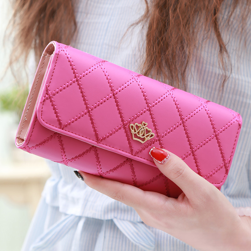 Free Shipping Designer Fashion Wallet Women's Large Capacity Luxury Mesh Handbag New Mobile Phone Bag Student Zero Wallet Long Multi Slot Card Ba