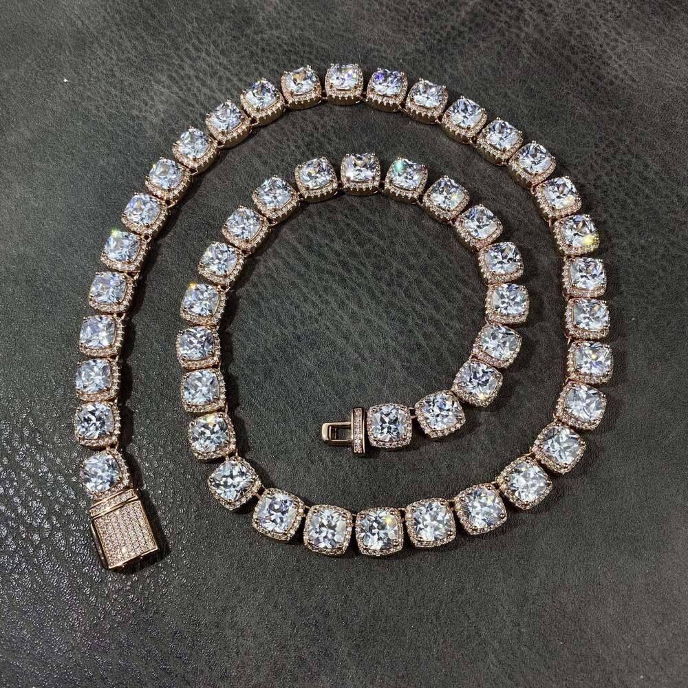 Wholesale Fashion Hip Hop Jewelry Silver Flower Cluster Tennis Necklace Bracelet for Women Men