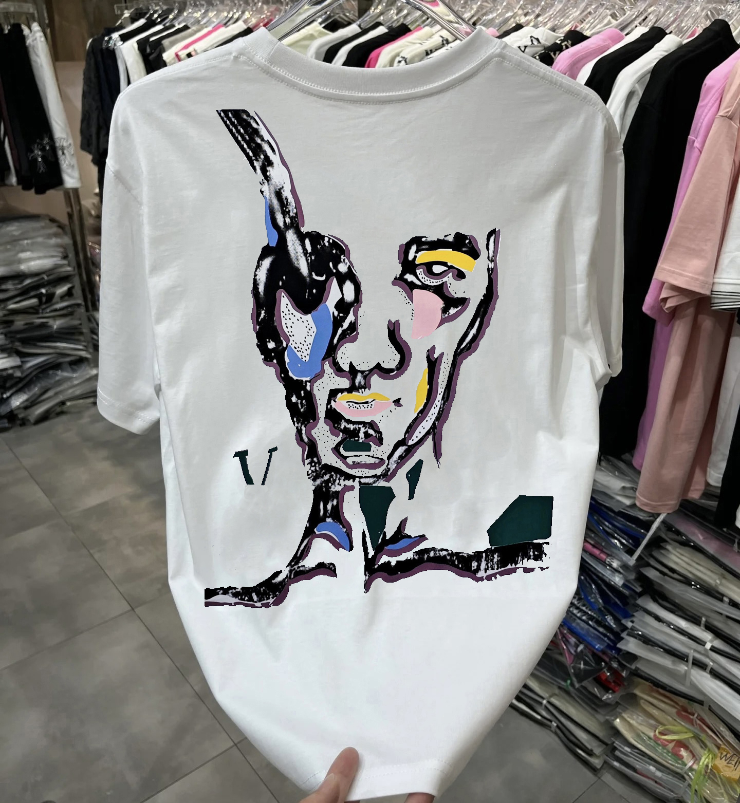 New summer men's and women's fashion T-shirt brand designer: Pure cotton round-neck fashionable men's T-shirt, printed letter short-sleeved women's casual T-shirt