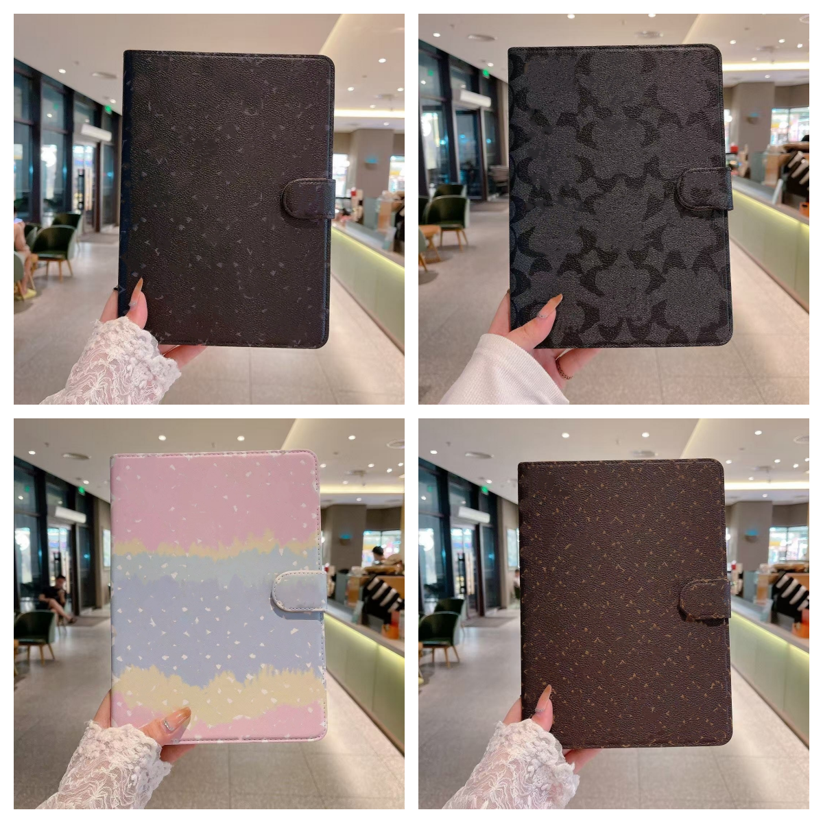 For ipad Case ipad pro 11 12.9 10.9 High-grade Tablet Monogram ipad Case 9th generation ipad Air 10.5 Air1 2 mini 6 4 Designer Leather Card Holder Holder Cover DH