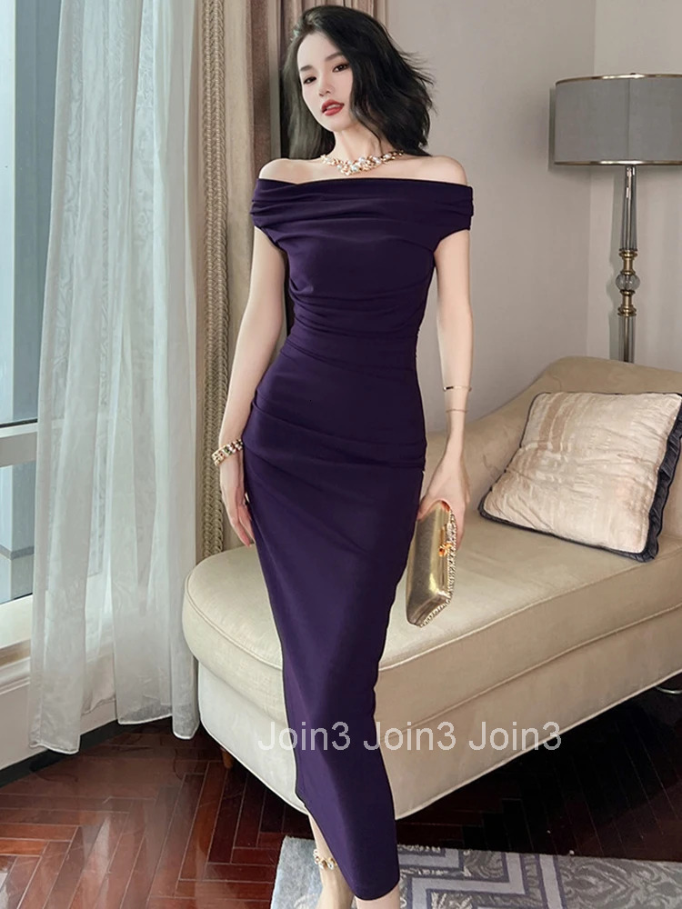 Summer Evening Dress Elegant Women Sexy Off-Shoulder Bodycon Midi Party Gown Robe Femme Mujer Vestidos Fiesta Stretchy Clothes