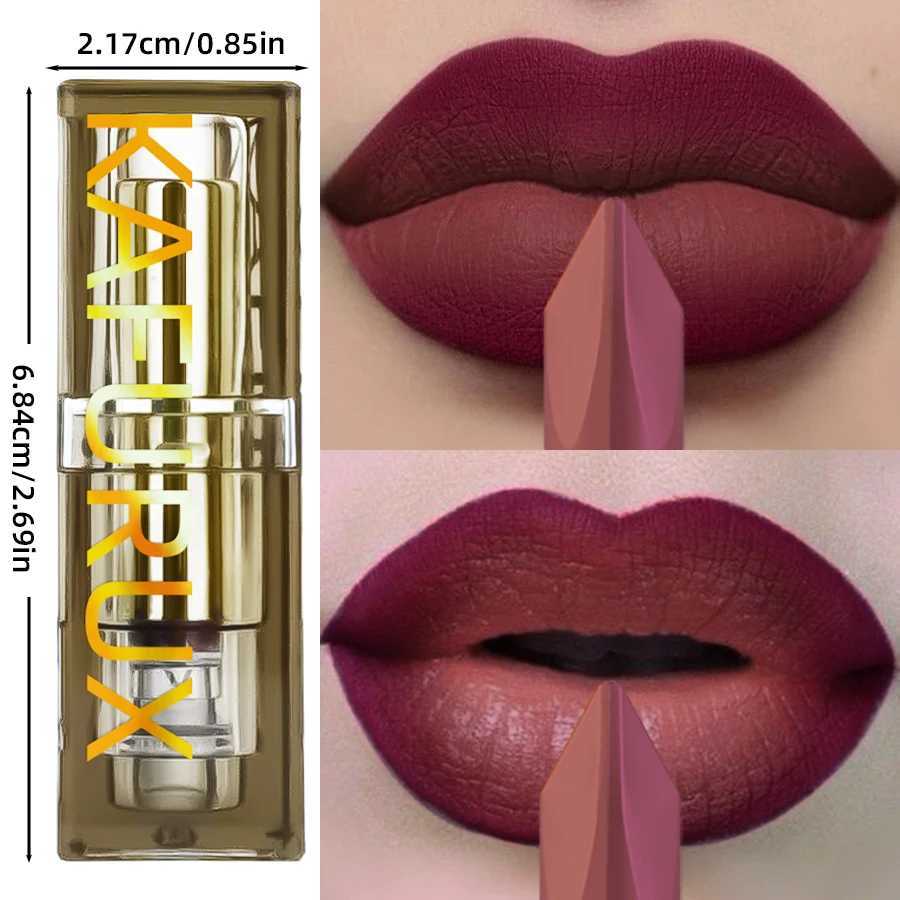 1PC Two-tone Velvet Nude Lipstick Sexy Rose Pink Pigments Waterproof Makeup Long-lasting Professional Cosmetics for women Lip GXJ250623