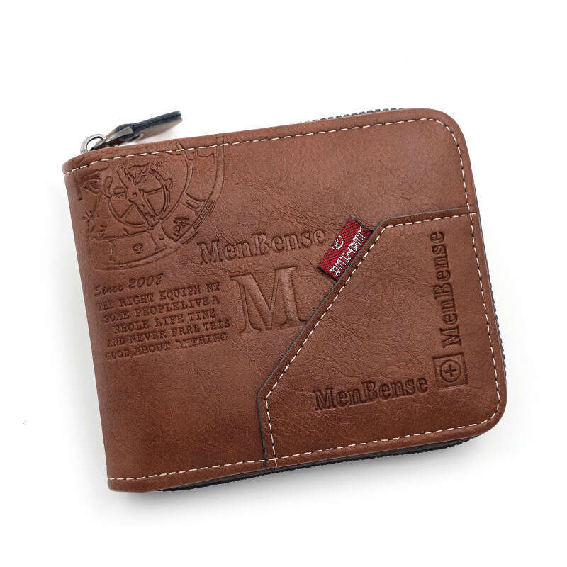 Trendy Zipper Short Style Coin Purse Large Capacity Multi-Card Slot 70% off Men's Wallet