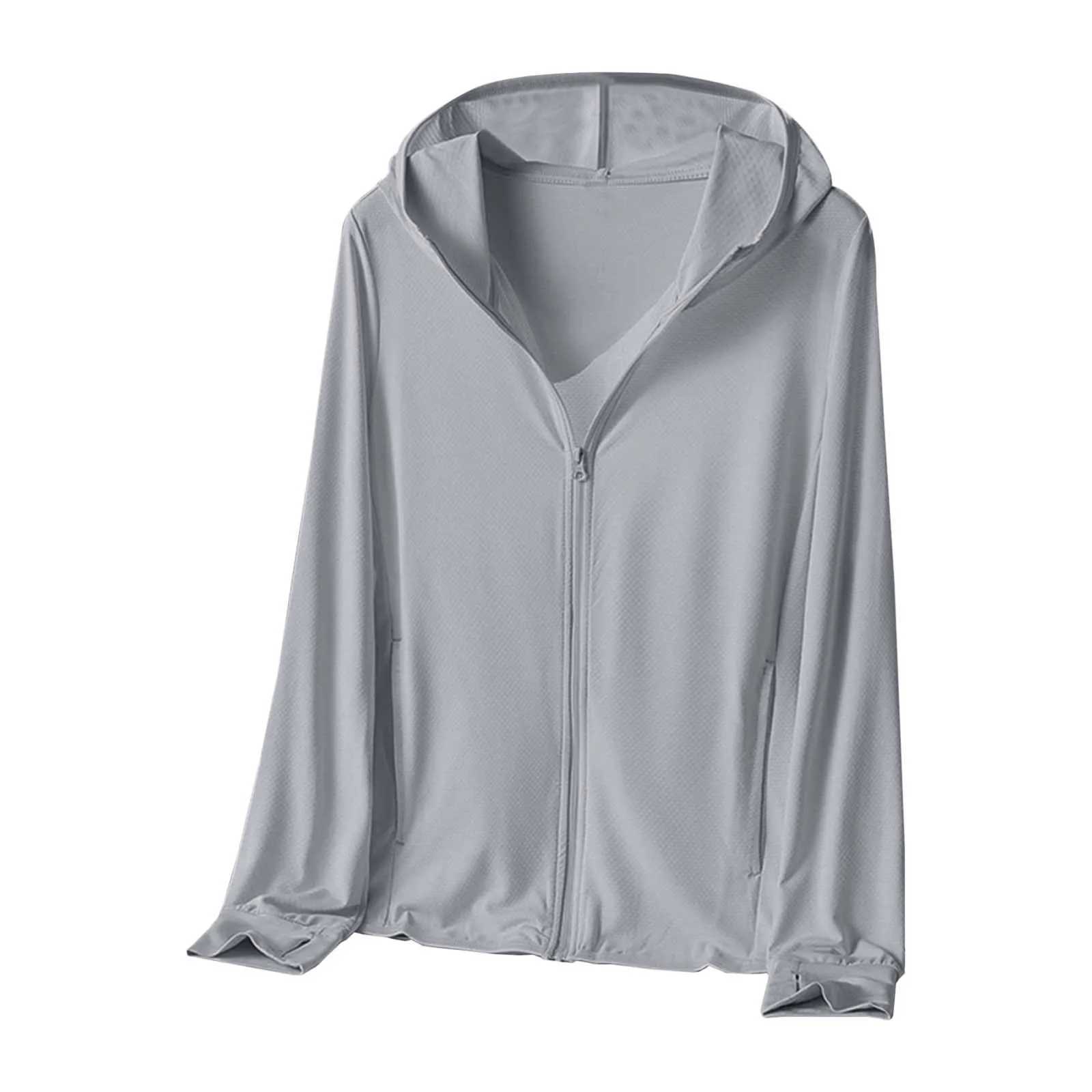 Mens UPF 50+ Sunscreen Jacket Outdoor Lightweight Zip Up Long Sleeve Fishing Hiking Shirt Coat Breathable Mens Cycling Jackets W250623