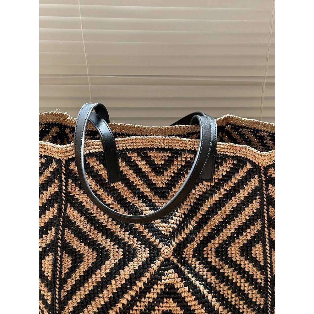 Women's Bags Designer Classic Fashion Lafite Straw Woven Underarm Casual Women's Tote Street Shopping Shoulder Bag