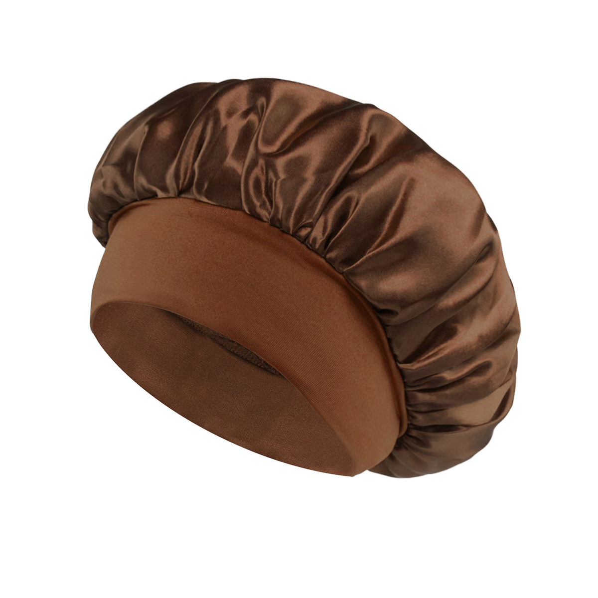 Sleep Cap Hat Solid Silk Bonnet for Sleeping Soft Elastic Band Silk Hair Wrap Silk Satin Hair Bonnets Women Men Curly Hair Daily Use Elastic Band Cap 