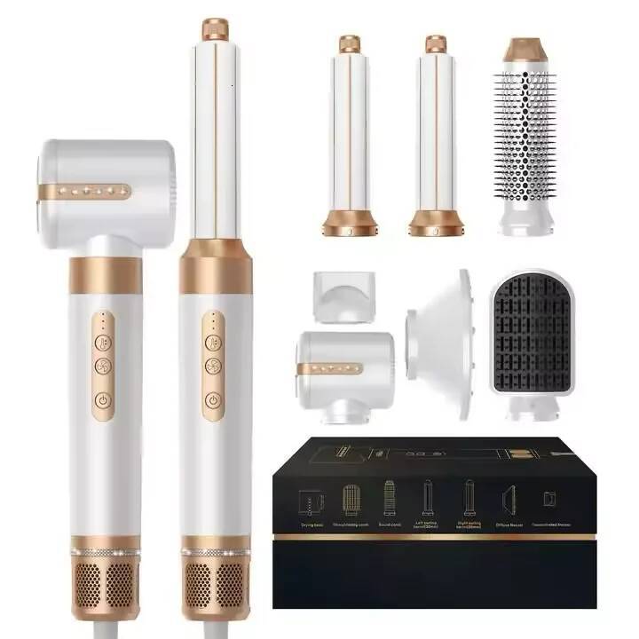 7 in 1 Professional Straightener 1400W Curler Electric Comb Dryer Brush Hot Volume Curlers Hair Style Set