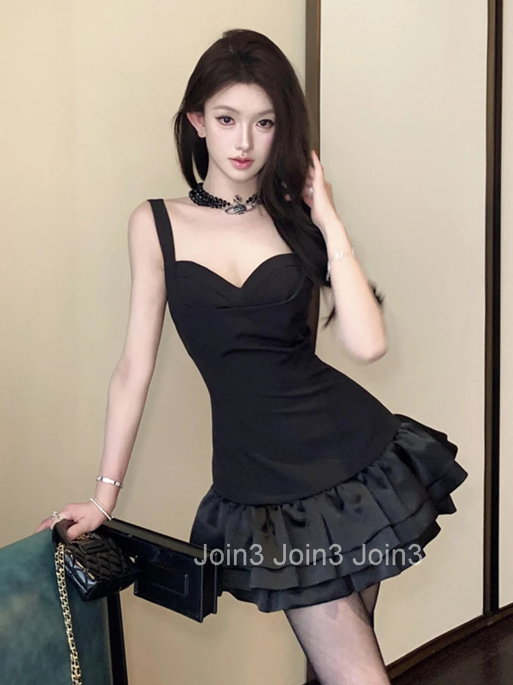 Women Clothes Black Sexy Strap Backless Slim Mini Short Dress Elegant Fashion Party Club Prom Vestidos Beach Casual Summer New