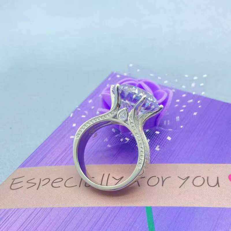 New Arrival 925 Silver 10 Ct Excellent Cut Pass Diamond Test D Color Moissanite Ring for Women Engagement Gift Fine Jewelry