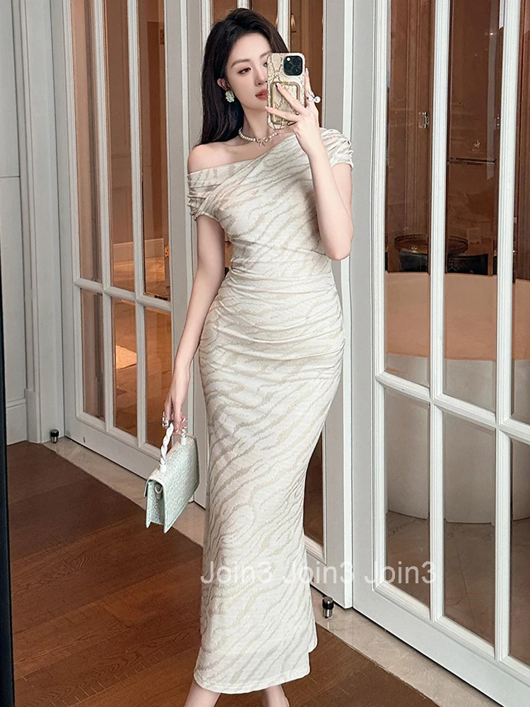 Summer Fashion Mesh Leopard Print Stretchy Dress Women Clothes Casual Elegant Short Sleeve Skinny Midi Robe Party Prom Vestidos