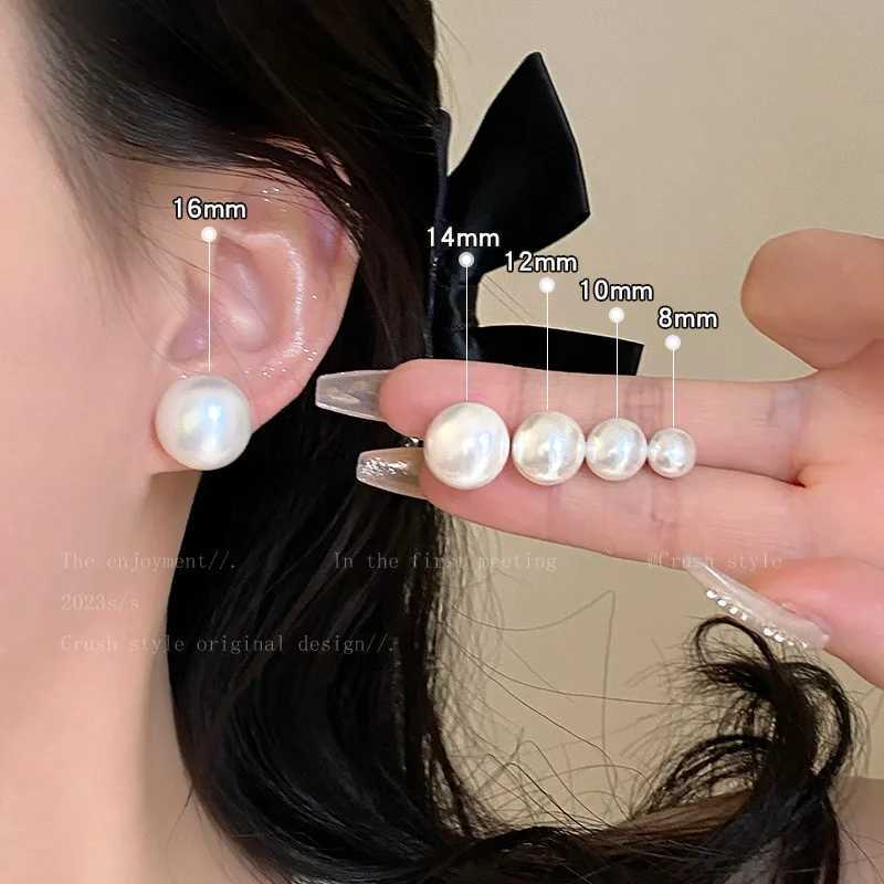 White Color Pearl Stud Earrings for Women Fashion Jewelry Cute Wedding Bridal Earrings Girl Gifts Accessories Brincos XJ250623