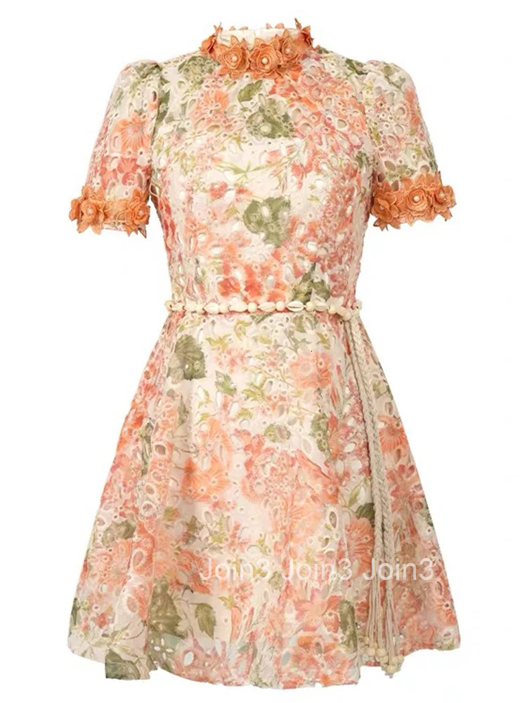 Elegant Floral Embroidery Summer Fashion Vacation Short Dress Women Clothes Short Sleeve Slim A-Line Party Prom Vestidos Fiesta